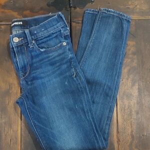 Express Women's Dark Blue Skinny Jeans